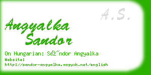 angyalka sandor business card